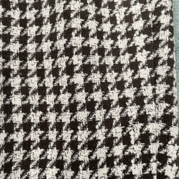 Zara Leggings High Rise Houndstooth Print Brown White Size Small New With Tags - Picture 3 of 9